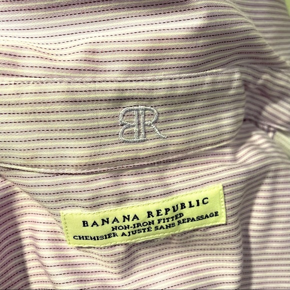 Banana Republic Non Iron Lilac Button Down Shirt - Picture 4 of 12